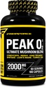 Primaforce Peak O2 Performance Mushroom drevet Oxygen Absorption Booster (180 kapsler) (2.000 mg Per Servering, 60 Servering) - Atletisk Performance Supplement, Ultimate Mushroom Blend