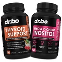 Thyreoidea Support & Myo- Inositol & D- Chiro Inositol Supplement Kapsler - Natural Support for Metabolisme, Mood & Energy - 40: 1 Ratio Hormone Balance for kvinder, menstruationscyklus, kvindelig sundhed