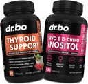 Thyroid Support & Myo-Inositol & D-Chiro Inositol Supplement Capsules - Natural Support for Metabolism, Mood & Energy - 40:1 Ratio Hormone Balance for Women, Menstrual Cycle, Female Health