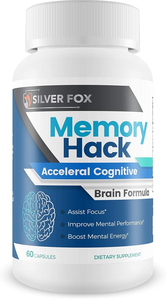 Memory Hack - Acceral Cognitive Brain Formel - Support Mental Endurance og Fokus - med Taurine & andre kraftfulde naturlige ingredienser - Nootrop Brain Booster