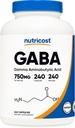 Nutricost GABA (Gamma Aminosmørsyre) 750mg, 240 Kapsler, 240 Servere - non-GMO, Gluten Free