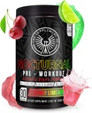 Nocturnal Pre Workout - Ingen Koffein Night Time Fortræning for mænd og kvinder for høj energi og Massive Pumper - Cherry Limeade, 30 Servering