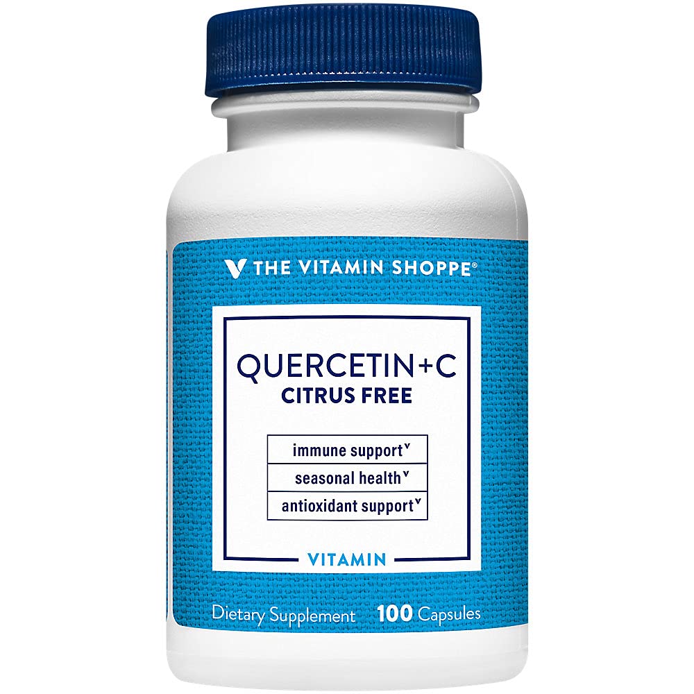 Den Vitamin Shoppe Quercetin + C-vitamin, Citrus Free, Antioxidant, der understøtter en sund immunforsvar for alle årer (100 kapsler)