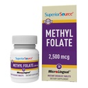 Superior Source Methyl Folate 2.500 mcg - Folate Supplement for kvinder & mænd - Metyleret Folate Supplement understøtter sund nervesystem & røde blodceller - 30 Sublingual Disopting Tablets