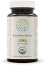 HerbEra Butcher's Broom USDA Organic 60 Capsules | Natural Herbal Supplement | Certified Organic Vegetarian Capsules and Organic Butcher's Broom (Ruscus aculeatus) Dried Root (60 Capsules)
