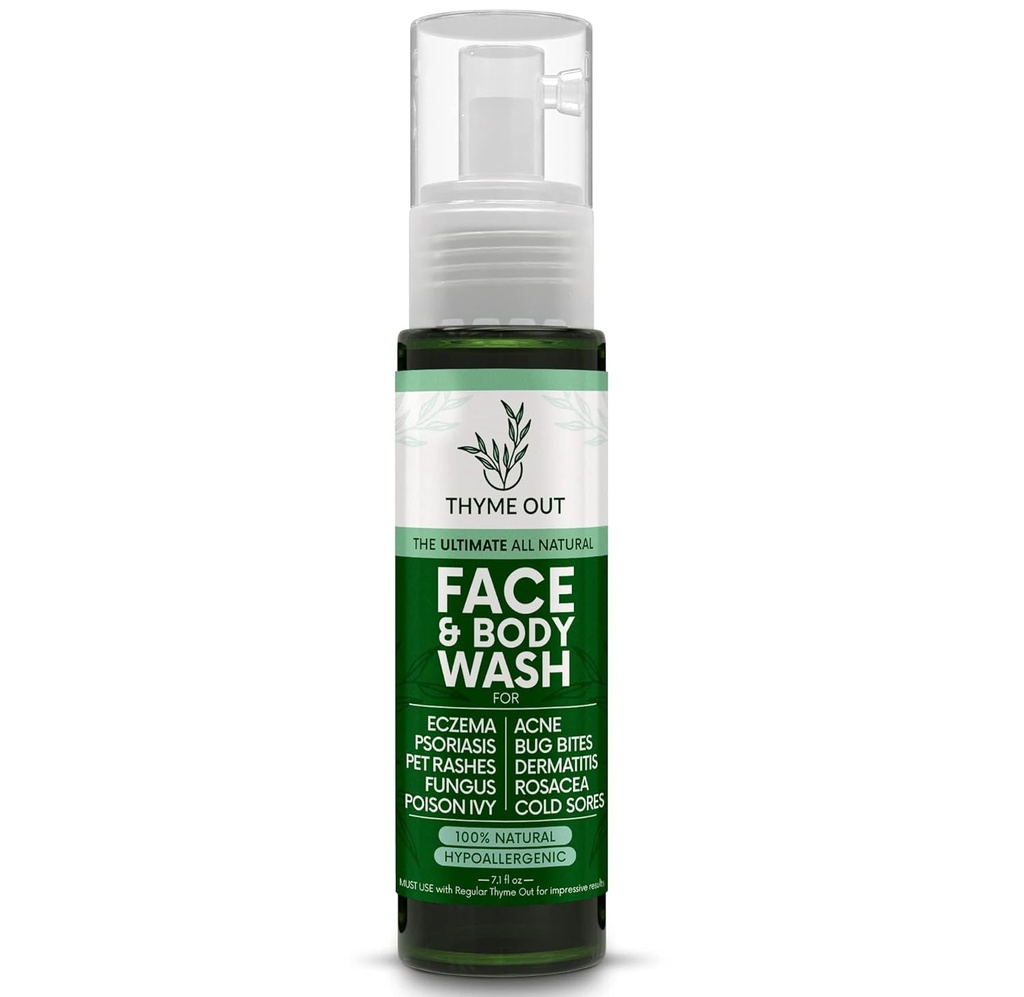 Alle naturlige ansigt og krop Vask for Eksem, Psoriasis, Pet Udslæt, Poison Ivy, Acne, Bug Bites, Dermatitis, Rosacea & Cold Sores - Lindrer kløen, og irritation (7.1 oz)