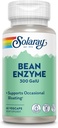 SOLARAY Bean Enzyme 300 GalU - Alpha Galactosidase fordøjelsesenzymer for kvinder og mænd - fordøjelsessygdomme supplement - understøtter lejlighedsvis bloating og gas Relief for voksne - 60 Servering, 60 VegCaps