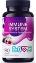 LIVS immunsystem Elderberry Gummies for adult & Kids against 124; Advanced immunsupport supplement med C-vitamin, Echinacea, & Propolis; 124; Vegan & Gluten Free Gummy Vitummy