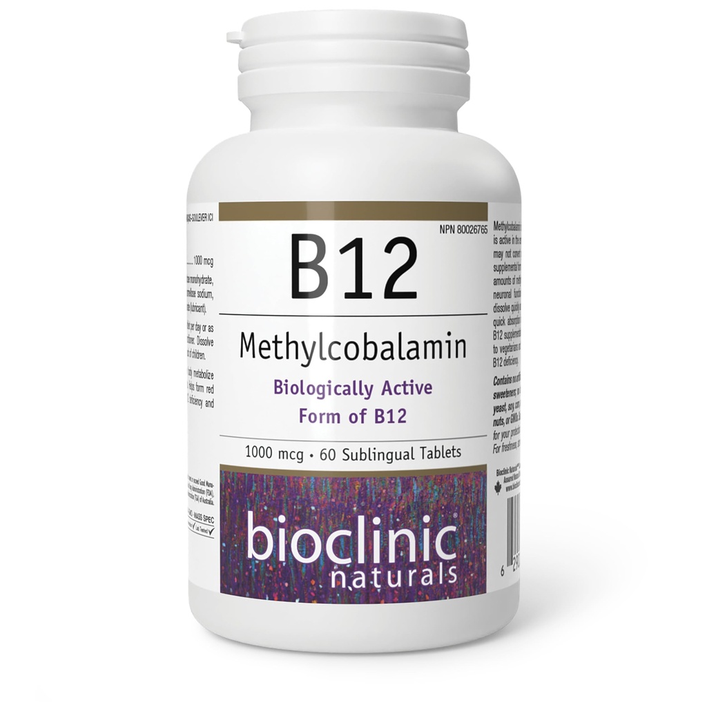 Bioklinical Naturals - B12 Methylcobalamin 1000 mcg 60 loz