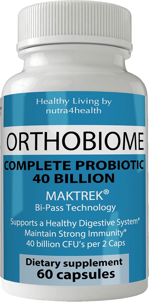 Ortobiom Komplette Probiotiske Piller Ortro Biome Kapsler Formel Boost Metabolisme Supplement piller for bedre fordøjelse til at stoppe Bloating, Obstipation og Relieves Flatulence Gas