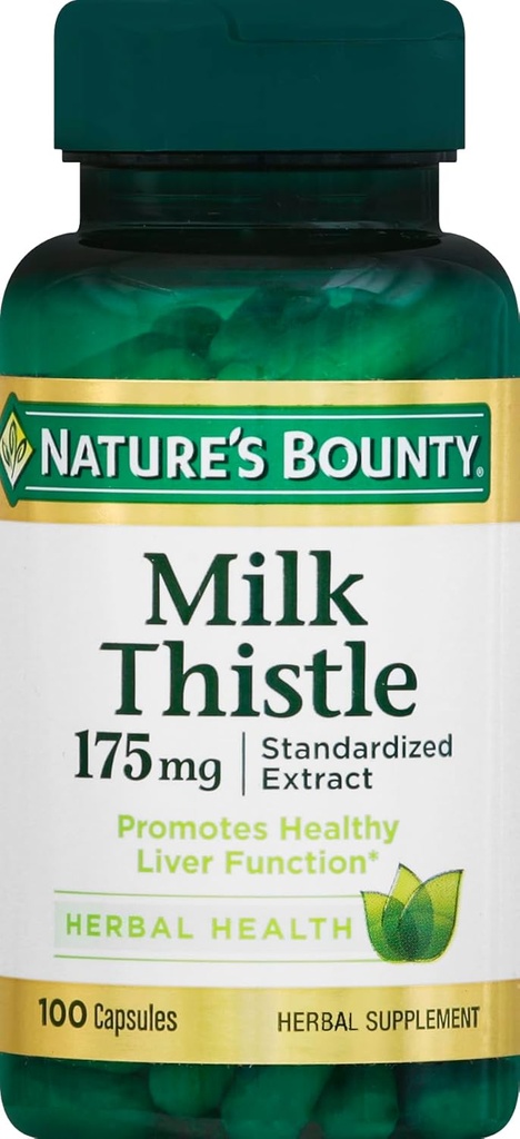 Nature 's Bounty Milk Thistle 175 mg, 100 Greve