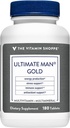 The Vitamin Shoppe Ultimate Man Multivitamin - High Potency Energy & Antioxidant Blend - Omfattende Daily Multi- Mineral supplement til optimale mænds sundhed - Gluten & Dairy Free (180 tabletter)