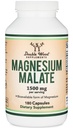 Magnesium Malatkapsler (180 Greve) - 1.500mg per servering (Magnesiumbundet til Malic Acid), Tredjeparts testet, Vegan Friendly, Gluten fri af dobbelt trætillæg