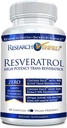 Forskning Verificeret Resveratrol - 98% Trans- Resveratrol 1000 mg, Anti- Aging Support - 1 flaske - 60 kapsler