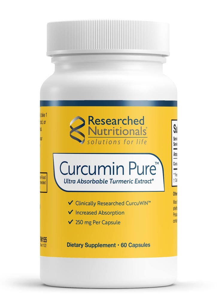 Forsøget næringsmidler Curcumin Pure - Klinisk researched Curcumin Extract, 46x Mere Absorberbar end traditionel gurkemeje Extract (60 Vegansk gurkemeje Kapsler)