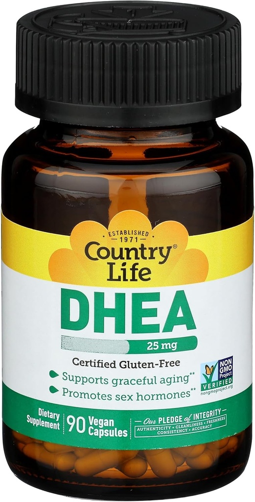 Country Life, DHEA, 25 mg, 90 Vegetariske kapsler