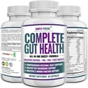 Komplet Gut Sundhed, fordøjelsesenzymer Plus Prebiotic, Probiotic & Post Biotic Gastrointestinal Support, Understøtter Gut Sundhed & Immunfunktion, 60 kapsler