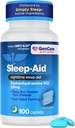 GenCare - Sleep Aid Diphenhydramin HCL 25mg Blue Caps (100 kapsler) - Ikke Habit Danning Nighttime Sleeping Pills for voksne til at falde søvn Hurtigere og dvaler gennem natten - Sleep aids
