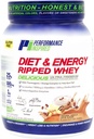 Performance Inspirated Diet & Energy Whey Protein - 25G Clean Protein - L- Carnitin & Leucin - fordøjelsesenzymer - Green Tea Extract - Gluten- Free - 1g sukker - Vanilla Latte - 2,4 lb