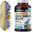 BIO KRAUTER Dan Shen Root Capsules - 1200 mg Styrke - 250 Red Sage Caps - Antioxidant Source - Salvia Miltiorrhiza Root - Vegan