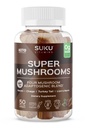 SUKU Vitaminer - Super Mushroom -Reishi Chaga, Tyrkiet Tail & Lions Mane Blend Gummies for Immunity - Let at tygge - Non GMO, Gluten Sugar Free - Espresso Decaffed Flavored Gummy Vitaminer, 50 Greve