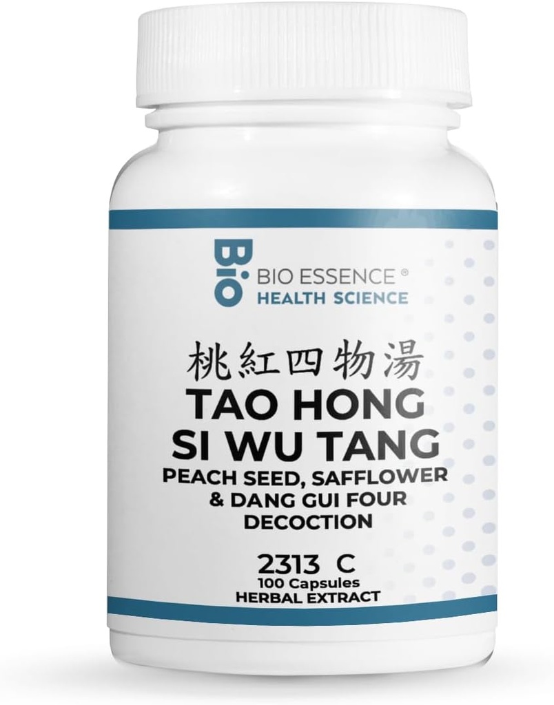 2313C Tao Hong Si Wu/Peach Seed, Safflower & Dang GUI Four Decoction 100 Capsules/bpttle (2 Bottles)