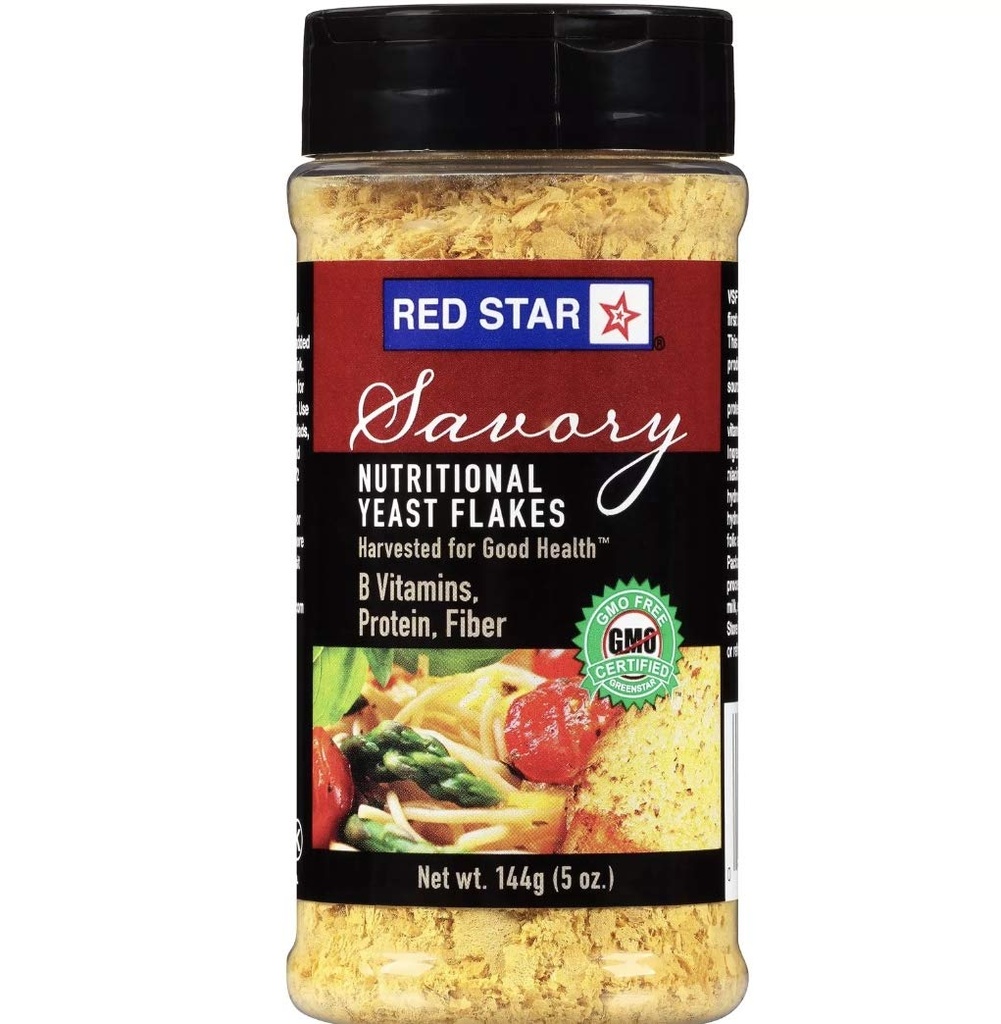 Red Star Savory Nutritional Gær Flakes 5 oz. Shaker (pakning med 3)