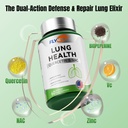 Lung Health, Herbal Quercetin & NAC, Træk vejret Support, Lung Cleanse, C-vitamin, zink, GMP, Lavet i USA 60 Kapsler