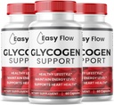 (3 Pack) Easy Flow Glycogen, EasyFlow Glycogen Support Kapsler, Glyco Optimizer Formel, Natural Blood Vessel Cleaner, Premium Easy Flow Glycogen Support (180 Kapsler)