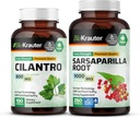 BIO KRAUTER Cilantro 100 Kapsler & Sarsaparilla 250 Kapsler