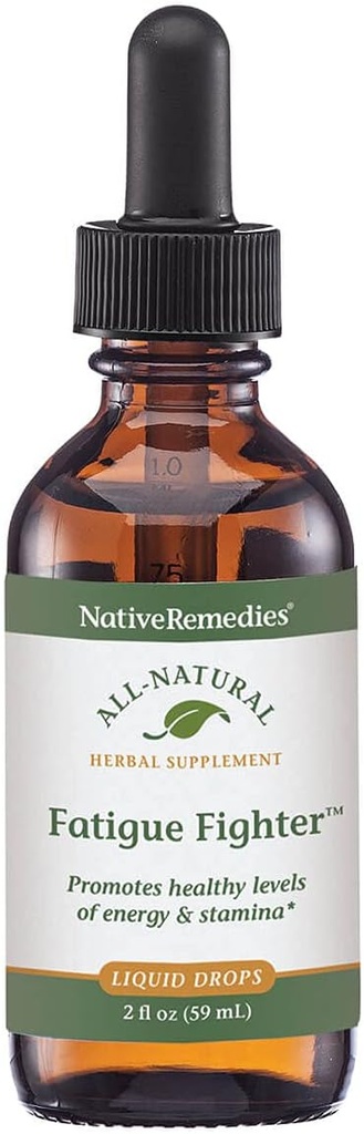 Native Remedies Træthed Fighter - Alle naturlige urter supplement til energistøtte, Stamina og Vitality - 59 ml