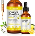 Graviola Soursop Leaf Extract Liquid - Soursop Bitters Liquid, Support Immunation, Slap af, lever og søvn, Sukker & Alkohol- Gratis, Højt Absorberet Formel, Lemon Flavor, 2 Fl Oz