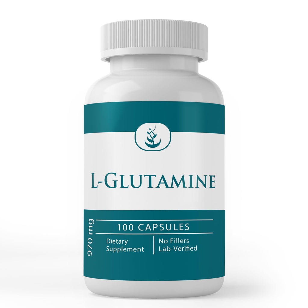 Pure Original Ingredienser L- Glutamin naturligt sourced Aminosyre, Non- GMO & Gluten- fri (100 kapsler)