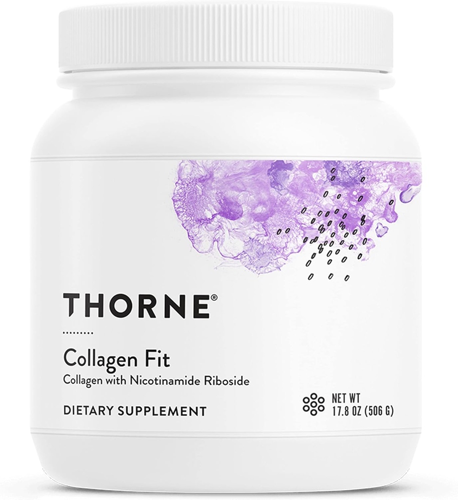 THORNE - Collagen Fit - Ikke-aromatiseret Collagen Peptider Pulver med Nicotinamid Riboside - 15 g Collagen Peptider og 14g Protein per servering - NSF Certified for Sport - 17.8 Oz - 30 Servering