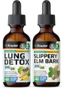 BIO KRAUTER Lung Detox Tinktur 2 Fl. Oz. & Slippery Elm Tinktur 2 Fl. Oz.