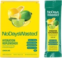 Ingen dage spildt hydrering Replenisher 15 Greve - Electrolyte Powder Drink Mix - Lemon Lime - natrium og kalium til rehydrering Plus vitaminer til støtte (15 Greve)