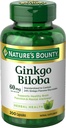 Nature 's Bounty Ginkgo Biloba, understøtter sund hjernefunktion, urtetillæg, 60 Mg, 200 kapsler
