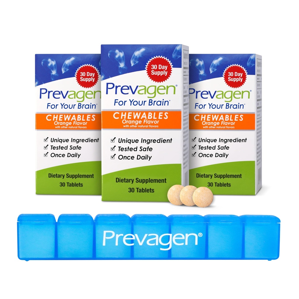 Prevagen Regular Strength Orange Chewables - 90 tabletter (3 måneders Tilgang)