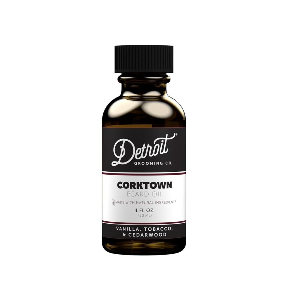 Detroit Grooming Beard Oil Removal 124; Hydrating & Nourishing Formel med E-vitamin • Corktown Duft (1 oz)