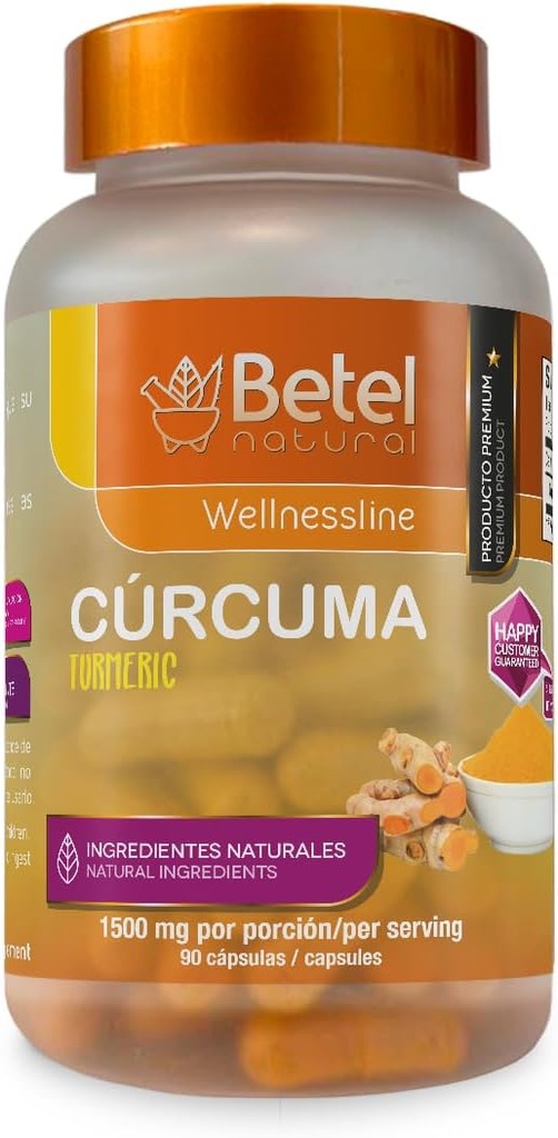 Betel Natural Premium Curcuma Gurkemeje 1500 mg per servering - 90 kapsler