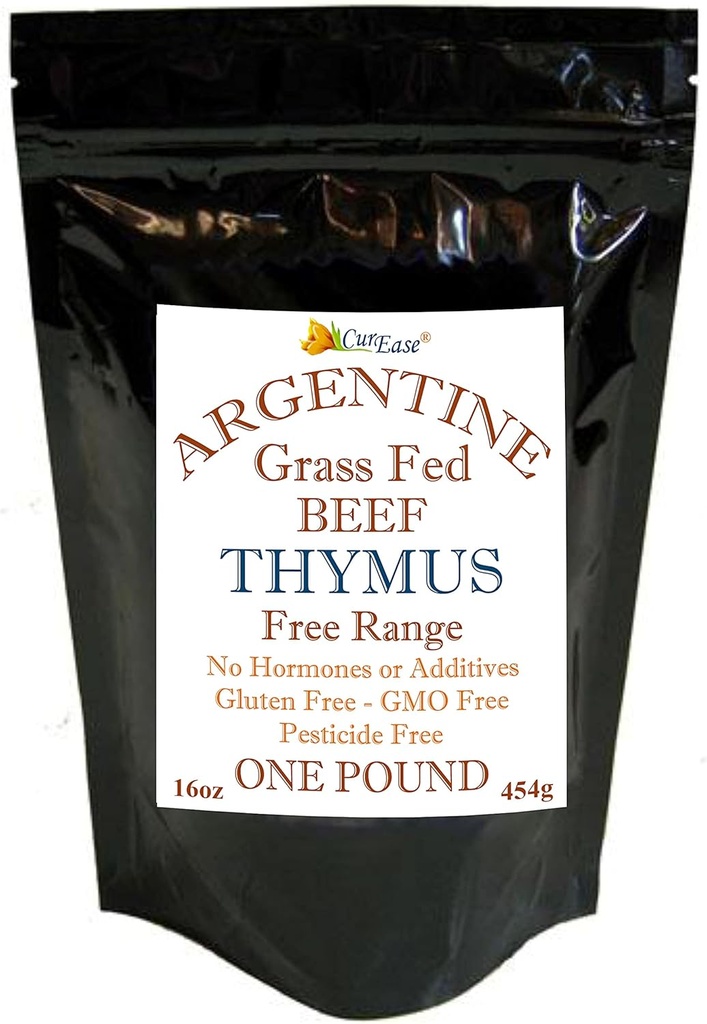 CurEase Argentine Beef Thymus Powder - Græs Fed & Færdig - Pund 1 LB