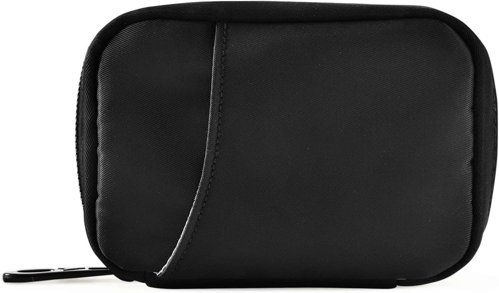 Pill Box 7 Dag Pill sag Rejse Pill Organizer Bag med lynlås Portable ugentlige sag Kompakt størrelse for Vitamin Supplement Holder, Solid farve Sort