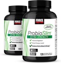 Force Factor ProbioSlim Extra Strength, Probiotisk tillæg for kvinder og mænd med 30 milliarder CFU 'er og Green Tea Extract til Gut Health Support, Bloating and Gas Relief, 120 Greve (pakke af 2)