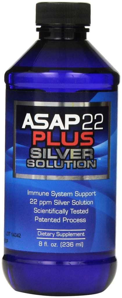 American Biotech Labs - ASAP 22 Plus sølv løsning - immunsystem support, 22 ppm sølv løsning kosttilskud - (8 oz)