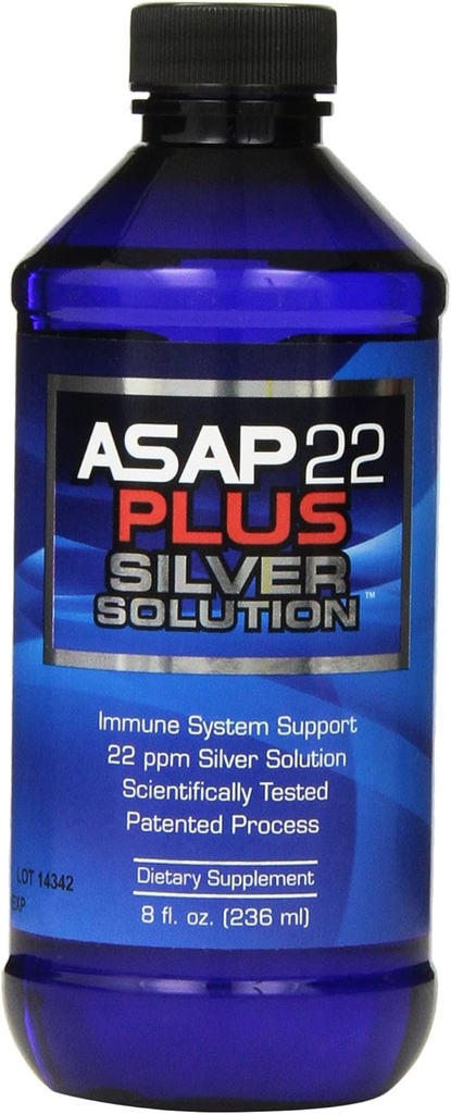 American Biotech Labs - ASAP 22 Plus sølv løsning - immunsystem support, 22 ppm sølv løsning kosttilskud - (8 oz)