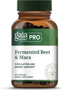 GAIA HERBS PRO Fermented Beet & Maca - Healthy Energy & Circulation Support Supplement* - Kidney Health Supplement with Beet & Carrot Root - Vegan, Gluten-Free, Soy-Free - 60 Capsules (30 Servings)