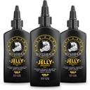 Bossman Jelly Beard Oil for Mænd - 3 Pack (12 oz i alt, guld Procent) - Softens, Fugt & Betingelser med naturlige ingredienser