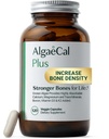 ALGAECAL Organic Red Algae Calcium supplement til knogletæthed, vitamin K2 MK7 (100mg), vitamin D3 (1600 IE), Magnesium (350 mg) & Trace Minerals & Strength, Let at synke, 120 Veggie Caps
