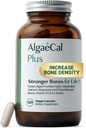 ALGAECAL Organic Red Algae Calcium supplement til knogletæthed, vitamin K2 MK7 (100mg), vitamin D3 (1600 IE), Magnesium (350 mg) & Trace Minerals & Strength, Let at synke, 120 Veggie Caps